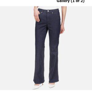 NEW Michael Kors Bowery Womens 6 High-Rise Flare-Leg Je Dark Rinse Wash